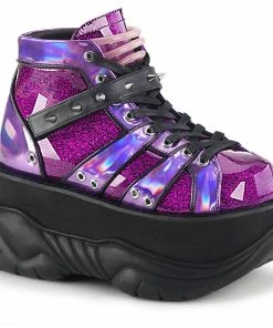 NEPTUNE-100 Demonia Shoes Purple Festival Boots