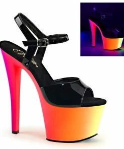 Pleaser Shoes By Pleaser USA RAINBOW-309UV Pleaser Shoes UV Reactive Stripper Shoes