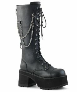 RANGER-303 Demonia Shoes Punk Knee High Boots