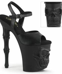 Pleaser Shoes By Pleaser USA RAPTURE-809 Pleaser Shoes Skull Platform Exotic Dancer Shoes 8 Inch Heels