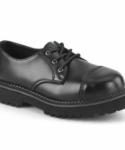 Unisex Demonia Footwear RIOT-03 Demonia Shoes Leather Steel Toe Work Shoes