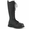RIOT-20 Demonia Shoes Steel Toe Punk Knee Boot Unisex Demonia Footwear