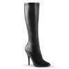 Pleaser Shoes By Pleaser USA Halloween Costume Footwear SEDUCE-2000 Pleaser Shoes Black Vegan Knee High Sexy Boots