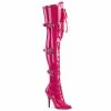 Pleaser Shoes By Pleaser USA Thigh High Boots SEDUCE-3028 Pleaser Shoes Hot Pink Thigh High Sexy Boot