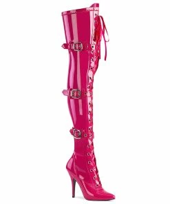 Pleaser Shoes By Pleaser USA Thigh High Boots SEDUCE-3028 Pleaser Shoes Hot Pink Thigh High Sexy Boot