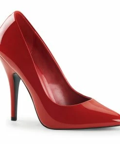 Pleaser Shoes By Pleaser USA SEDUCE-420 Pleaser Shoes Red Patent High Heel Pump