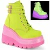 SHAKER-52 Demonia Shoes UV Reactive Festival Boots
