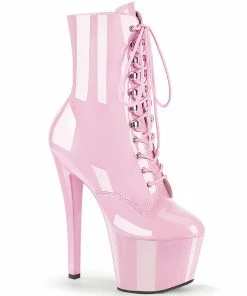 Pleaser Shoes By Pleaser USA SKY-1020 Pleaser Shoes Baby Pink Platform Stripper Boots Booties And Ankle High Boots