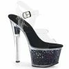Pleaser Shoes By Pleaser USA SKY-308GF Holographic Glitter Platform Stripper Shoes