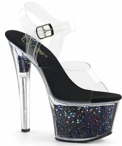 Pleaser Shoes By Pleaser USA SKY-308GF Holographic Glitter Platform Stripper Shoes
