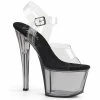 Pleaser Shoes By Pleaser USA SKY-308T Smoke Tinted Platform Stripper Sandal 7 Inch Heels