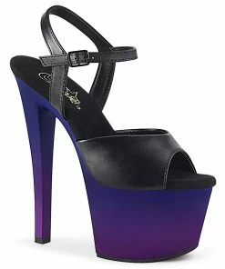 Pleaser Shoes By Pleaser USA SKY-309BP Pleaser Shoes Blue Ombre Platform Exotic Dancer Shoes 7 Inch Heels