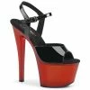Pleaser Shoes By Pleaser USA SKY-309T Red Tinted Platform Stripper Shoes 7 Inch Heels