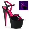 Pleaser Shoes By Pleaser USA SKY-309TT Pleaser Shoes Sexy Stripper Shoes 7 Inch Heels