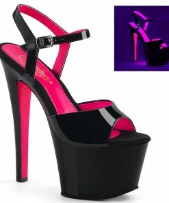 Pleaser Shoes By Pleaser USA SKY-309TT Pleaser Shoes Sexy Stripper Shoes 7 Inch Heels
