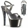 Pleaser Shoes By Pleaser USA SKY-309TTG Pewter Platfrom Exotic Dancer Shoe 7 Inch Heels