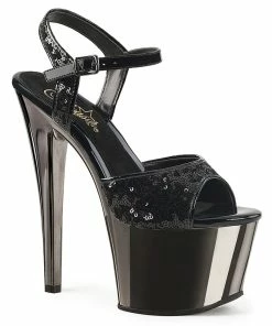 Pleaser Shoes By Pleaser USA 7 Inch Heels SKY-310SQ Pleaser Shoes Clearance Stripper Shoes