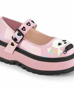 SLACKER-27 Demonia Shoes Pink Gothic Maryjane