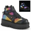 SLACKER-32 Demonia Shoes Rainbow Gothic Booties
