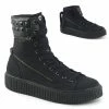 Unisex Demonia Footwear SNEEKER-270 Demonia Shoes Studded High Top Creeeper Sneaker