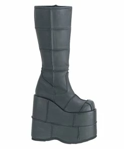 STACK-301 Demonia Shoes Gothic Platform Boots Knee High And Mid Calf Boots