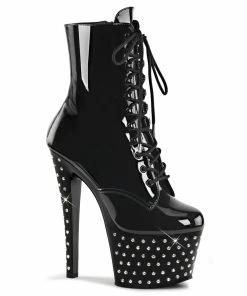Pleaser Shoes By Pleaser USA Booties And Ankle High Boots STARDUST-1020-7 Pleaser Shoes Rhinestone Stripper Boot