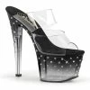 Pleaser Shoes By Pleaser USA STARDUST-702T Black Tinted Platform Stripper Shoes