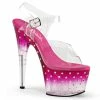 Pleaser Shoes By Pleaser USA 7 Inch Heels STARDUST-708T Pleaser Shoes Clearance Shoes