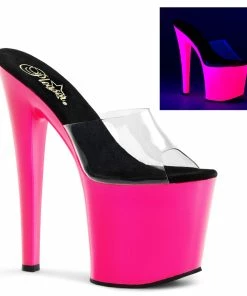 Pleaser Shoes By Pleaser USA TABOO-701UV Pleaser Shoes UV Reactive Exotic Dancer Shoe