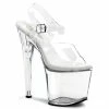 Pleaser Shoes By Pleaser USA 7 Inch Heels TABOO-708 Pleaser Shoes Clear Heels Pole Dancing Shoe