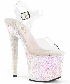 Pleaser Shoes By Pleaser USA 7 Inch Heels UNICORN-708LG Opal Glitter Unicorn Heel Stripper Shoe