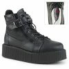 V-CREEPER-566 Demonia Shoes Creeper Sole Bootie Unisex Demonia Footwear