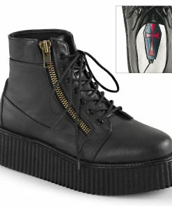 Unisex Demonia Footwear V-CREEPER-571 Demonia Shoes Creeper Bootie