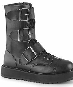 Unisex Demonia Footwear VALOR-210 Demonia Shoes Gothic Mid Calf Boot