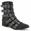 WARLOCK-70 Demonia Shoes Men's Buckle Booots Unisex Demonia Footwear