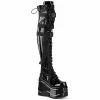 WAVE-315 Demonia Shoes Gothic Thigh High Boot