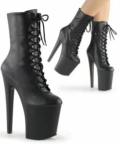 Pleaser Shoes By Pleaser USA XTREME-1020 Please Shoes Black Faux Leather Platform Boot