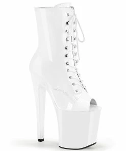 Pleaser Shoes By Pleaser USA XTREME-1021 Pleaser Shoes Peep Toe Exotic Dancer Booties Booties And Ankle High Boots